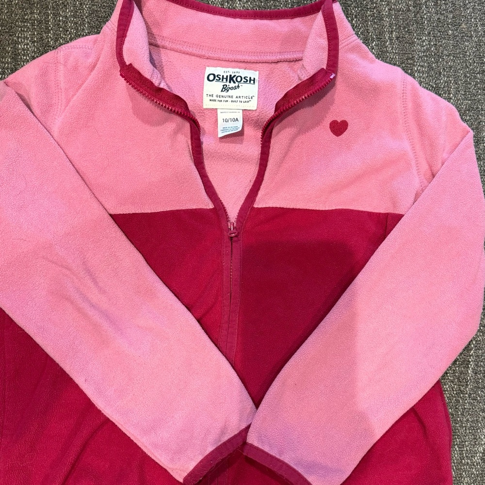 Oshkosh two-tone light fleece jacket